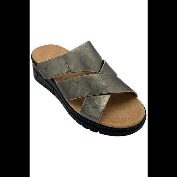 Vionic Women's Uptown Sunset Slide Sandal Gun Metal - Medium - Picture 1 of 3